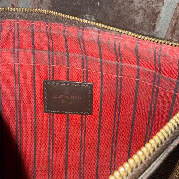 Louis Vuitton Damier Ebene neverfull pouch wristlet SD4157 - Picture 8 of 11